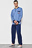 Піжама чоловіча на флісі напівбатальна синього кольору 174422P, фото 2