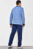 Піжама чоловіча на флісі напівбатальна синього кольору 174422P, фото 3