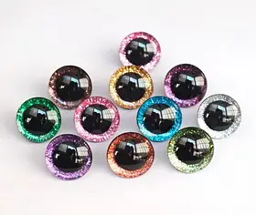 3Д очі для іграшок, діаметр 20 мм + кріплення Мікс 5 пар