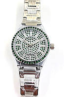 Годинник жіночий Guardo 012701-1 на браслеті. Сталь, зелені каменці. Італійський бренд. Оригінал