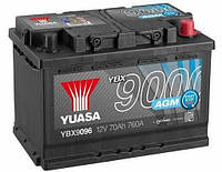 Аккумулятор Yuasa YBX9000 AGM Start-Stop Plus 12В 70Ач 760А(EN) R+, арт.:YBX9096, Пр-во: Yuasa