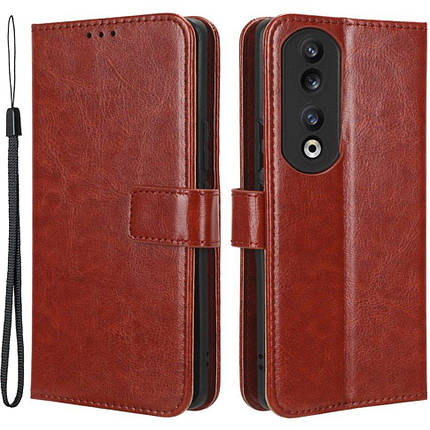 Чохол книжка Book case для Honor 90 коричневий, фото 1