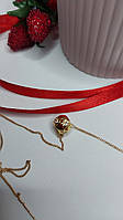 Цепочка с кулоном "Узорчатый шар" Xuping медицинское золото позолота