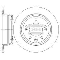 Тормозной диск задний невентилируемый, арт.: SD1081, Пр-во: Sangsin