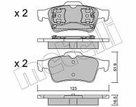 Тормозные колодки дисковые, комплект, арт.:22-0337-0, Пр-во: Metelli