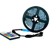 Лента светодиодная RGB 5050 , 150LED, 5V USB, c контроллером, пультом, 5 метров