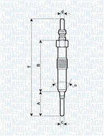 Свеча накаливания, арт.: 062900089304, Пр-во: Magneti marelli
