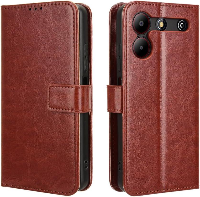 Чохол книжка Book case для ZTE Blade A54 коричневий