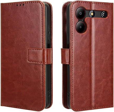 Чохол книжка Book case для ZTE Blade A54 коричневий, фото 1