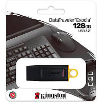 Флеш пямять128Gb Kingston USB 3.2 DT Exodia Black/Yellow