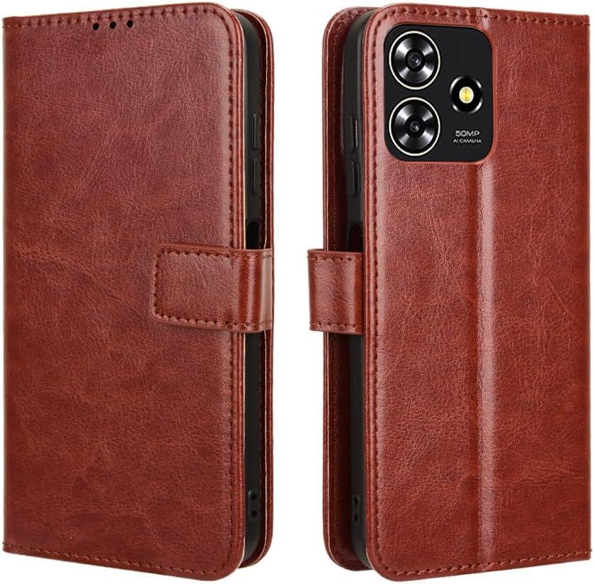 Чохол книжка Book case для ZTE Blade V50 Design (4G) / коричневий