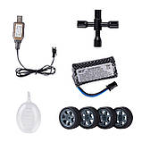 Машинка для дрифту на радіокеруванні Dodge Challenger 4WD з димом та світлом з колесами для дрифту, фото 3