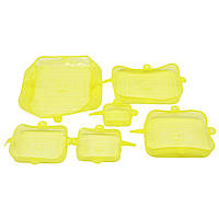 Набор силиконовых крышек SILICON CAP 6 шт (07 SL) Желтый