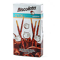 Соломка "Biscolata Stix Milky" молочному шоколаді з кокосом 32г (12шт/уп)