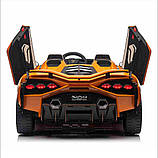Дитячий двомісний електромобіль Lamborghini Sian M 5072EBLR-4 синій, фото 5