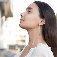 Срібні сережки протяжки Пір'я