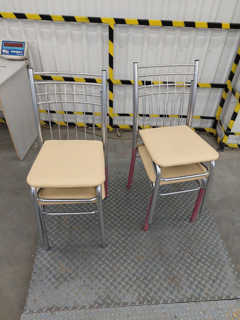 Стілець Асос металевий капучино шкірозамінник купити в Одесі, Україні, фото 1