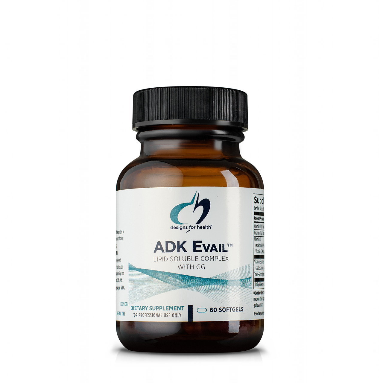 Designs for Health ADK Evail / Жиророзчинні вітаміни А, Д, Е, До 60 шт
