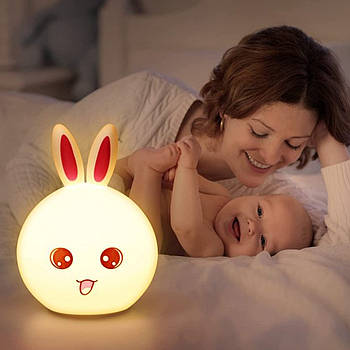 Нічник акумуляторний силіконовий LED Rabbit Soft Touch "Зайчик"