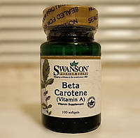 Витамин А Swanson Beta-Carotene Vitamin A 100 Softgels