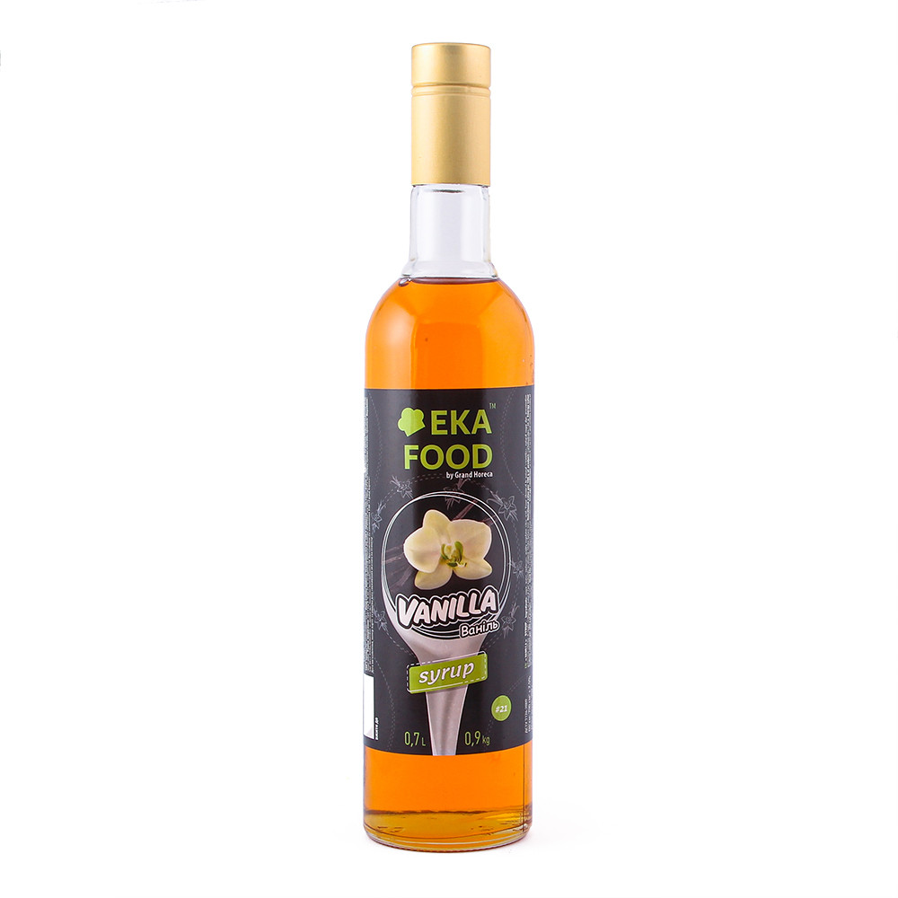 Сироп коктейльний EkaFood by Grand Horeca Vanilla "Ваніль" #21 700мл 0,9кг СКЛО