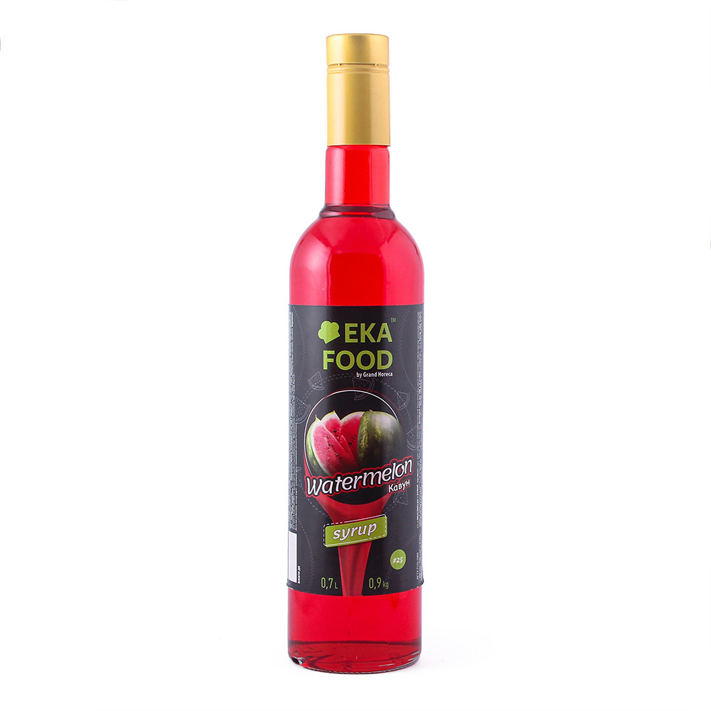 Сироп коктейльний EkaFood by Grand Horeca Watermelon "Кавун" #25 700 мл 0,9 кг СКЛО