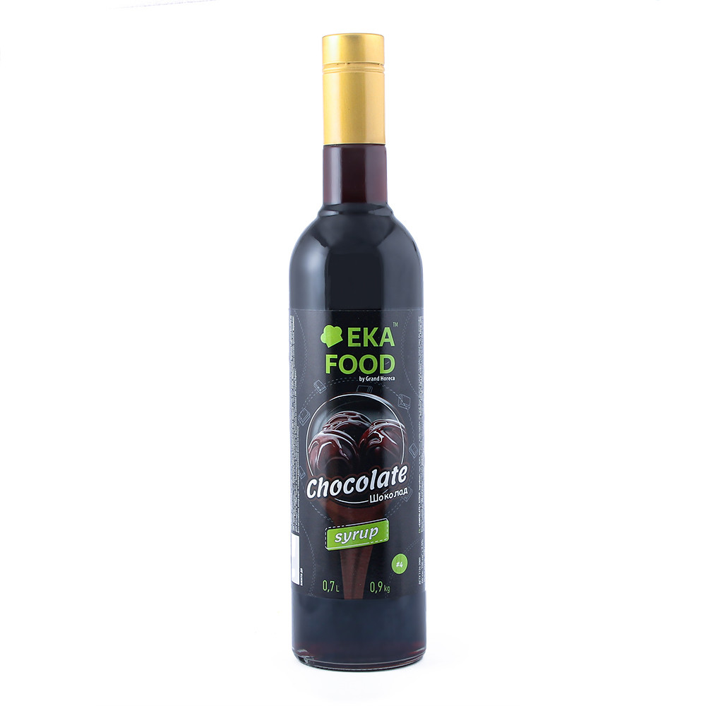 Сироп коктейльний EkaFood by Grand Horeca Chocolate "Шоколад" #4 700 мл 0,9 кг СКЛО