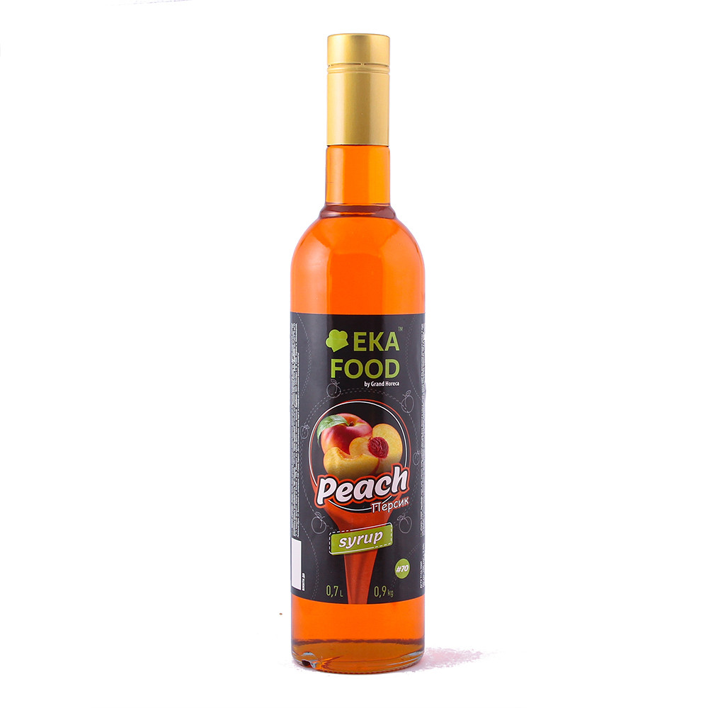 Сироп коктейльний EkaFood by Grand Horeca Peach "Персик" #70 700 мл 0,9 кг СКЛО