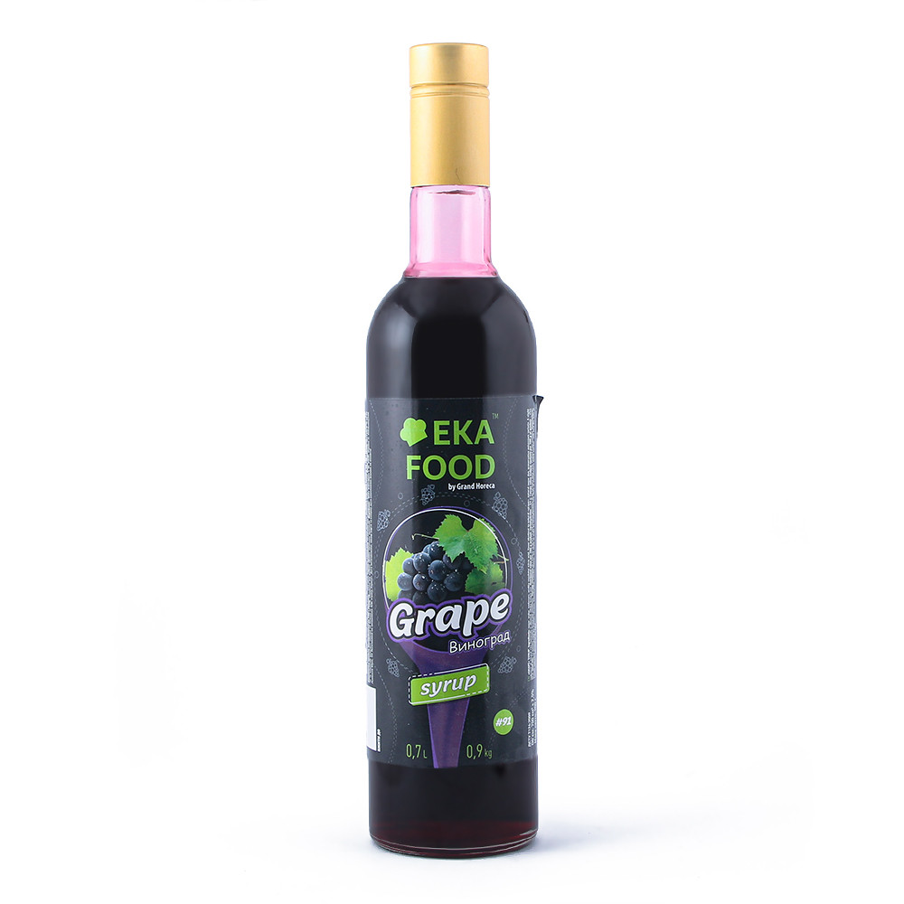 Сироп коктейльний EkaFood by Grand Horeca Grape "Виноград" #91 700 мл 0,9 кг СКЛО, фото 1