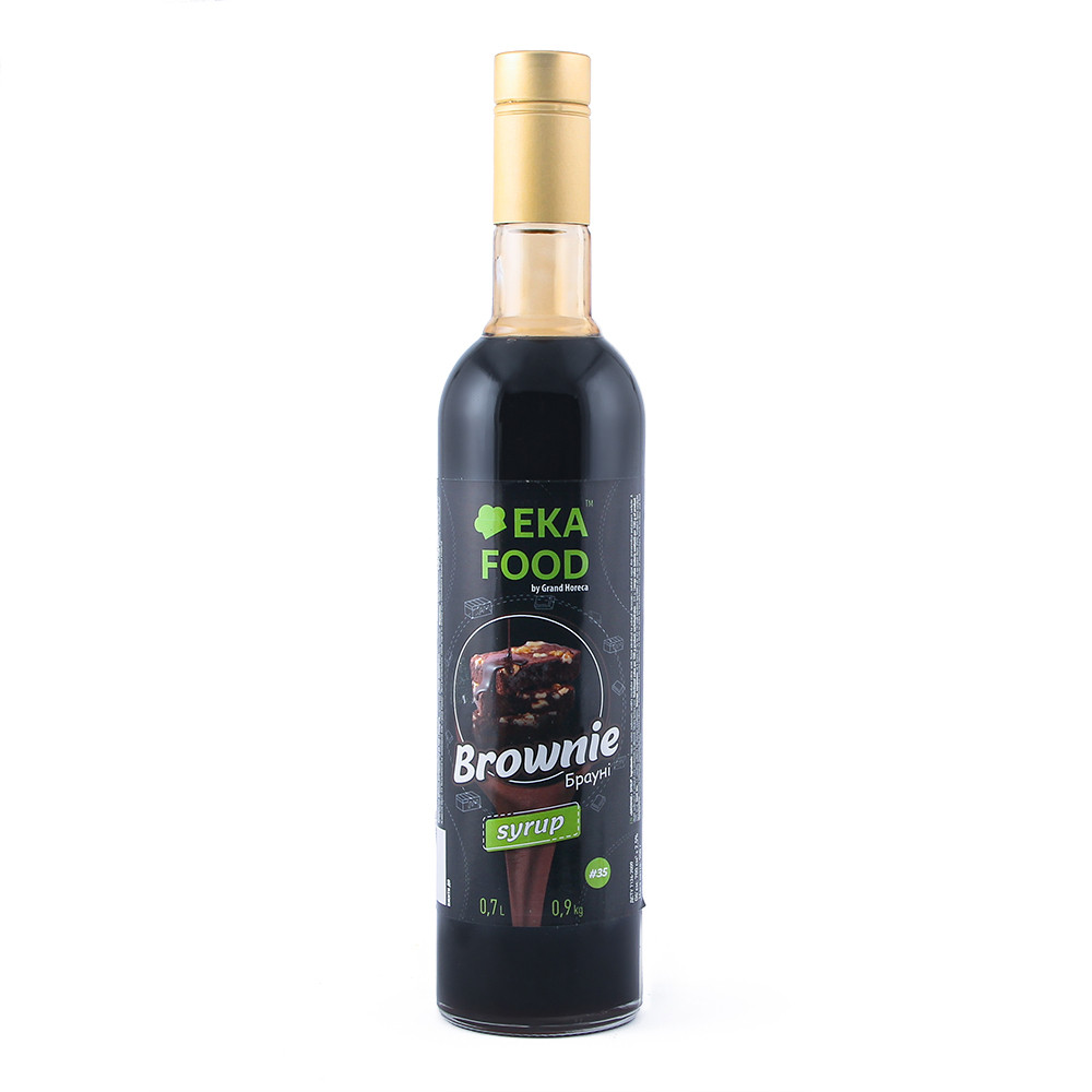 Сироп коктейльний EkaFood by Grand Horeca Brownie "Брауні" #35 700мл 0,9кг СКЛО, фото 1