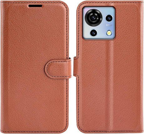 Чохол книжка Lichee для ZTE Blade V50 Vita коричневий, фото 1
