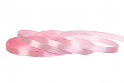 Стрічка атласна ніжно рожева  1,2 см