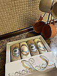Набір вафельних кухонних рушників в подарунковій коробці 4 шт 40/60 см натуральні бавовняні якісні Туреччина, фото 2
