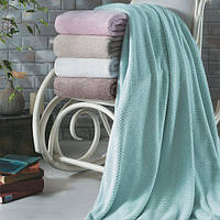 Плед серый Плед Favo Soft Tivolyo Home grey из микрофибры 160х220 на большую кровать