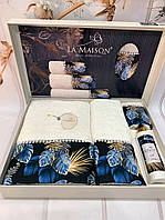 Рушники в коробці La Maison з парфумом (4 предмети) бавовнянi лицьове для рук парфум Туреччина