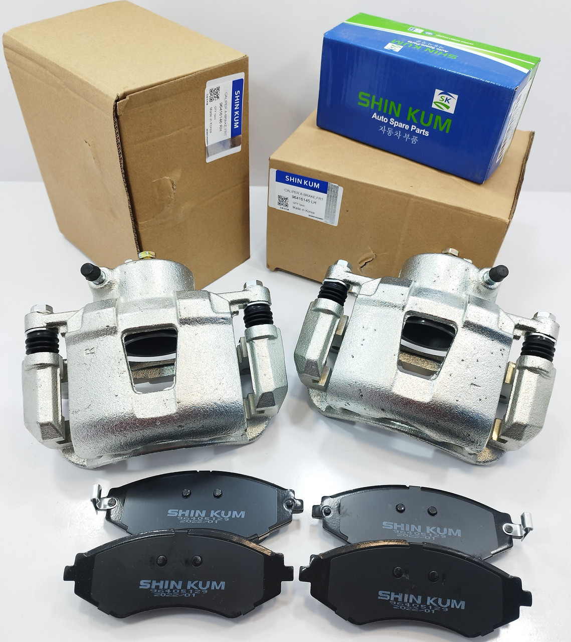 Суппорти передні Лачетті (к-т лівий + правий +колодки) SHIN KUM Корея, фото 1