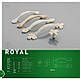 Ручка на кухню біла з золотим малюнком ROYAL 3 (genova) L=96 GTV, фото 3