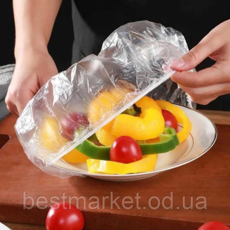Пакети на гумці для тарілок Popular Broun в пакованні 100 шт.