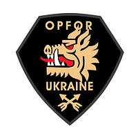 Шеврон 214 отдельный специальный батальон "opfor Ukraine" Шевроны на липучке Шевроны на заказ ВСУ (AN-12-1480)