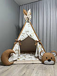 Вігвам для дітей Ведмежатко Повний комплект, дитяча палатка, дитячий вігвам, вігвам для дівчинки, вігвам для хлопчика, вігвам, фото 6