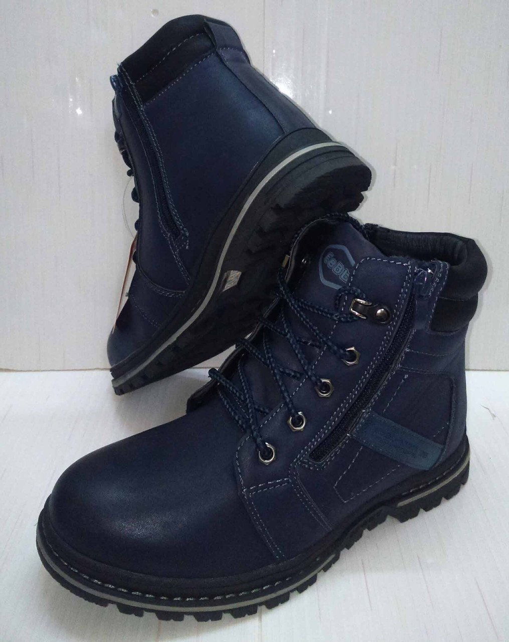 Ботинки зимние подростковые темно-синие р. 41 по стельке 26 см - фото 5 - id-p384711457