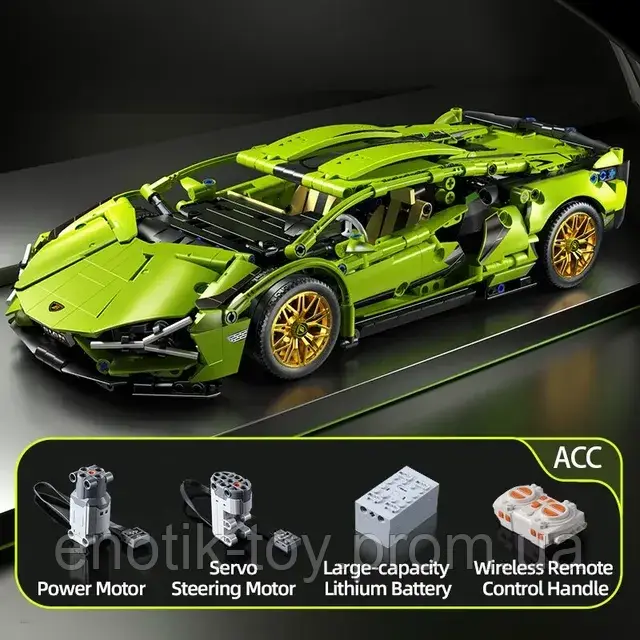 Конструктор Lamborghini Technic 1280 деталей с дистанционным управлением ламборгини техник - фото 5 - id-p2110390473