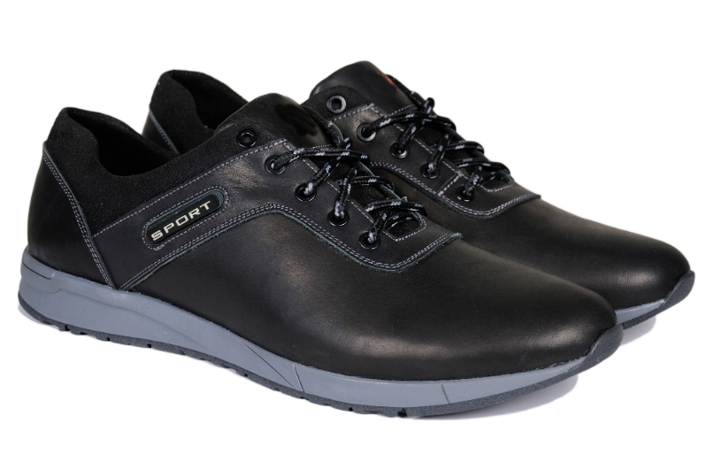 Чоловічі шкіряні кросівки великого розміру М21, фото 1