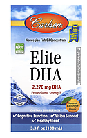 Carlson, Elite DHA, Элит ДГА, Natural Orange, 2,270 мг, 3.3 унции (100 мл)