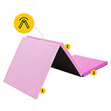 Мат гімнастичний складний 4FIZJO 180 x 60 x 5 см Pink/Light Pink (P-5907739319678), фото 10