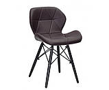 Стілець Стар В м'який екошкіра коричнева, фото 2