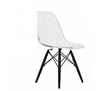 Стілець Тауер Вуд А прозорий чорні ніжки, фото 2