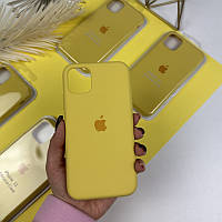 Чехол на Айфон 11 с закрытым низом | Case for iPhone 11 Yellow (4)