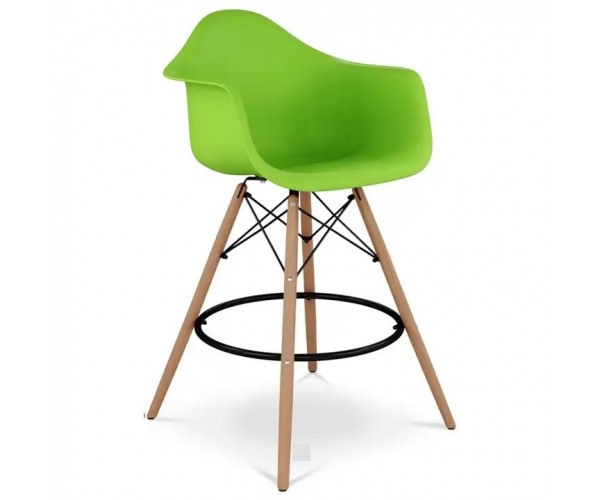 Стілець Тауер Вуд Eames барний високий зелений, фото 1