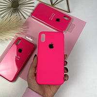 Силиконовый чехол на Айфон Х (10) с закрытым низом | iPhone X / XS Shiny pink (38)